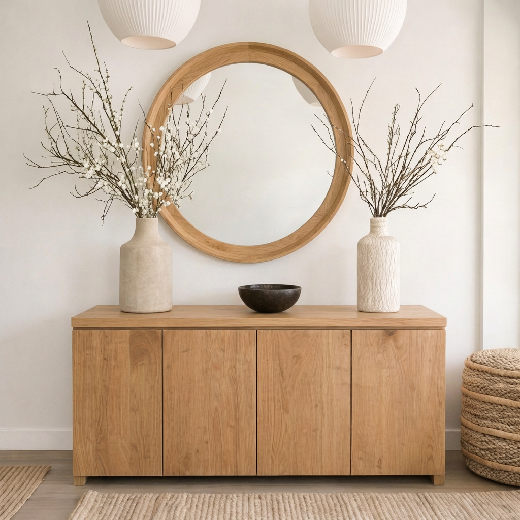 ShanaWood 4-Door Sideboard Cabinet with Adjustable Shelving - view 7