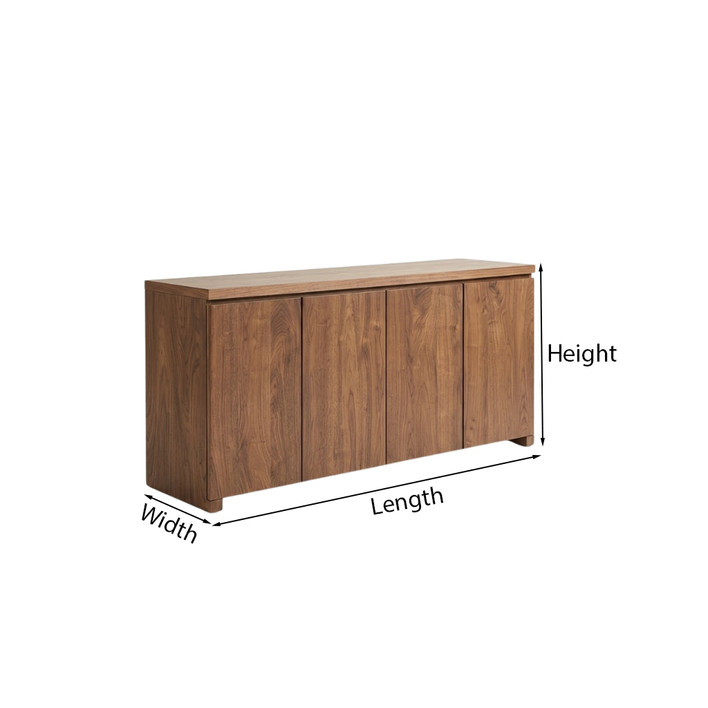 ShanaWood 4-Door Sideboard Cabinet with Adjustable Shelving - dimensions