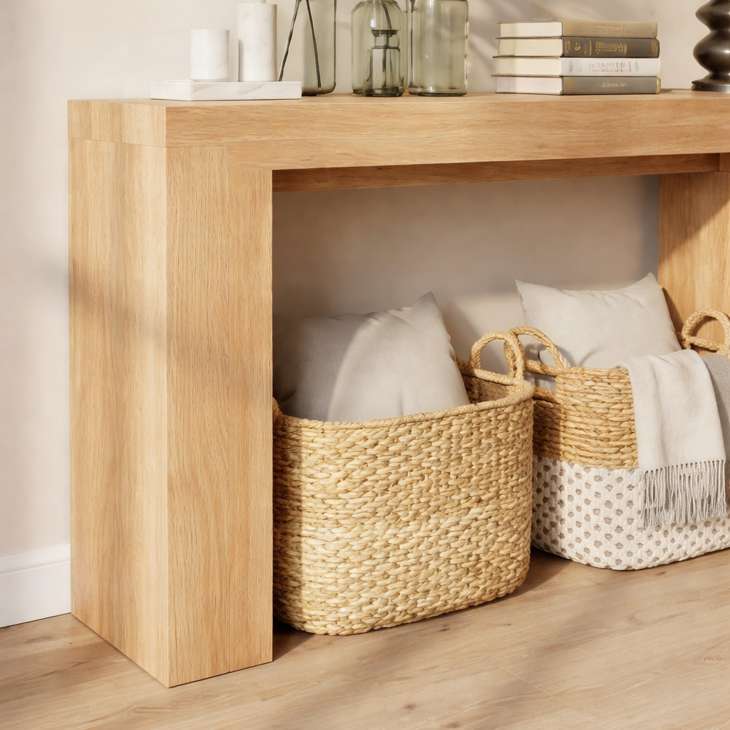 ShanaWood Chunky Block Leg Console Table - view 2