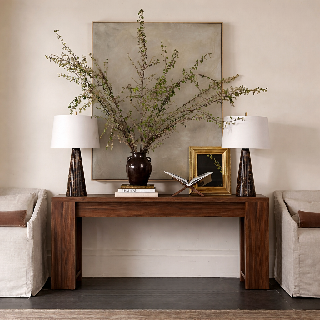 ShanaWood Flat Panel Leg Console Table - view 1
