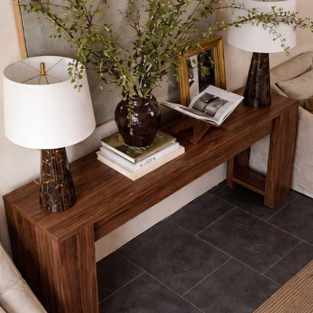 ShanaWood Flat Panel Leg Console Table - view 5