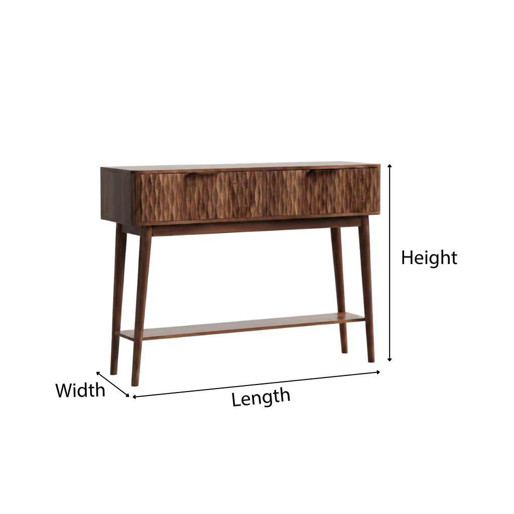 ShanaWood Textured-Front Console Table with Open Shelf - view 6