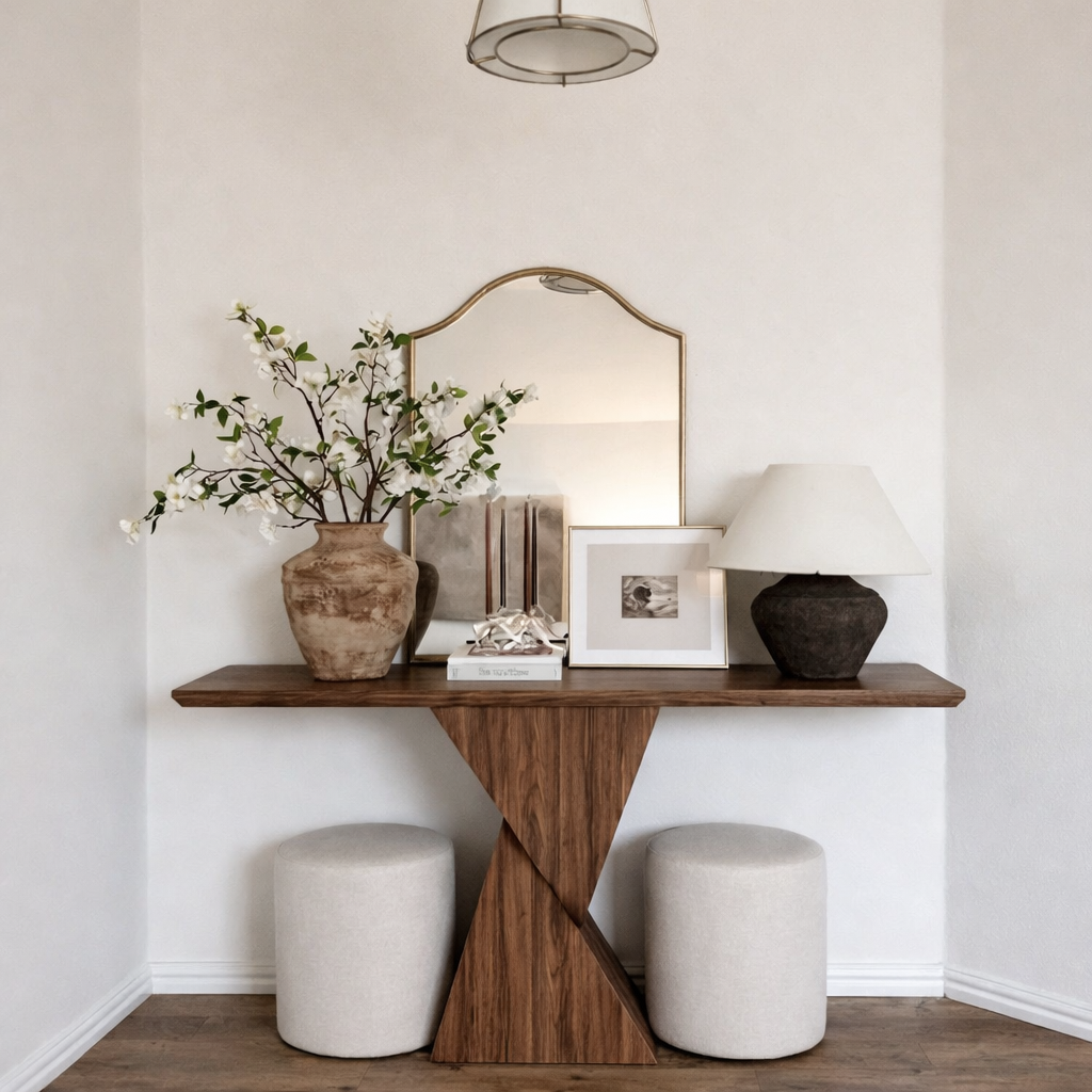 ShanaWood X-Base Console Table for Entryway and Living Room - view 1