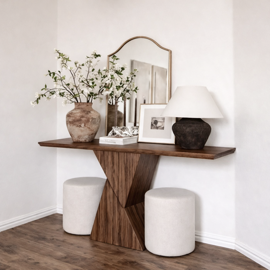 ShanaWood X-Base Console Table for Entryway and Living Room - view 5