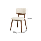 Modern Dining Chair With Natural Wood Frame And Upholstered Seat For Dining Room