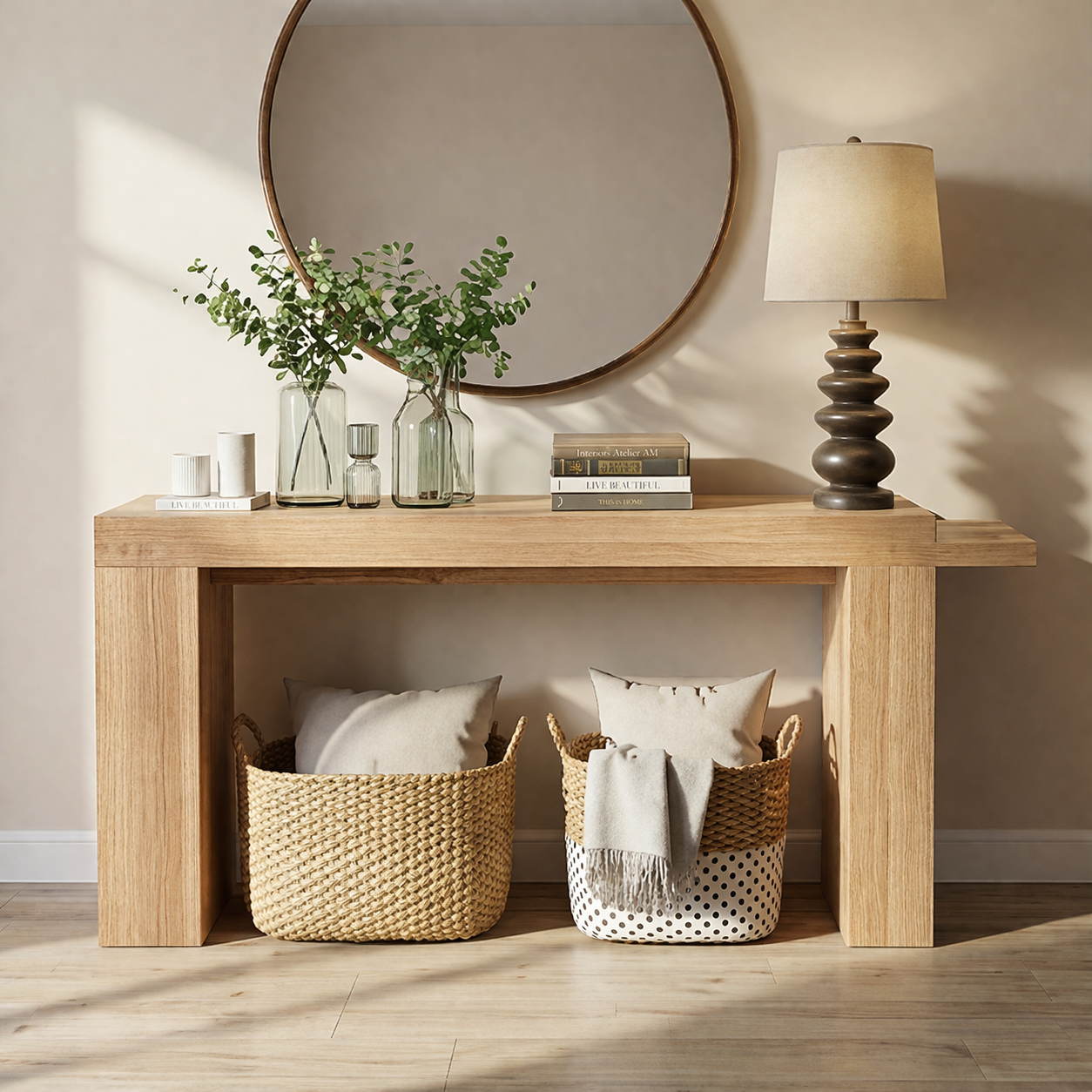 ShanaWood Chunky Block Leg Console Table - view 1