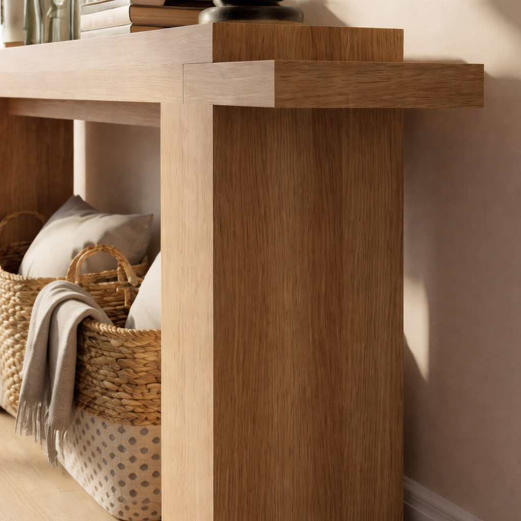 ShanaWood Chunky Block Leg Console Table - view 3