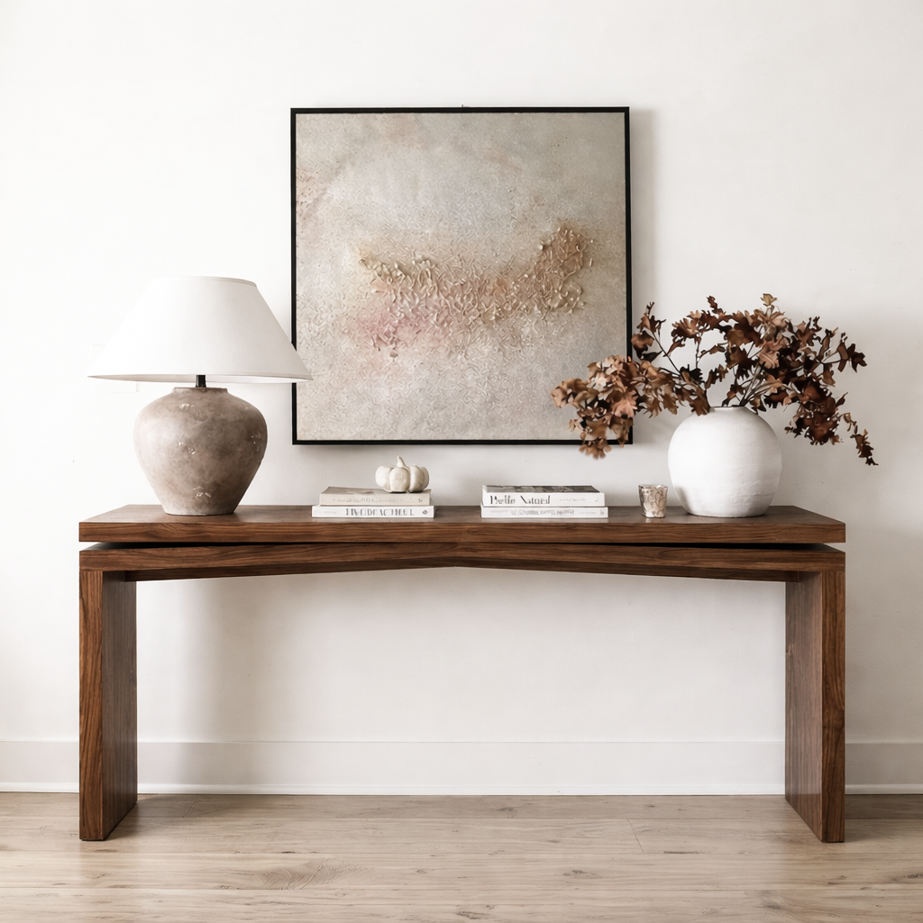ShanaWood Curved Apron Console Table - view 1