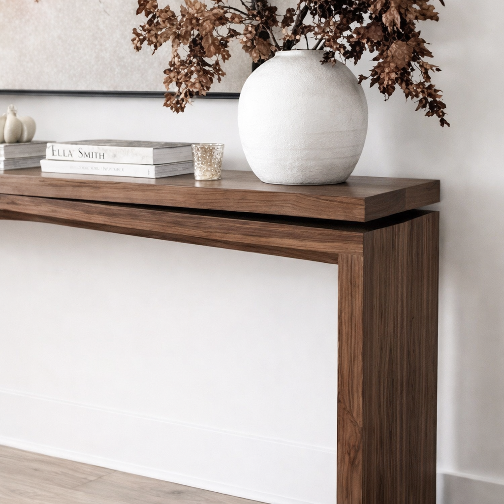ShanaWood Curved Apron Console Table - view 2