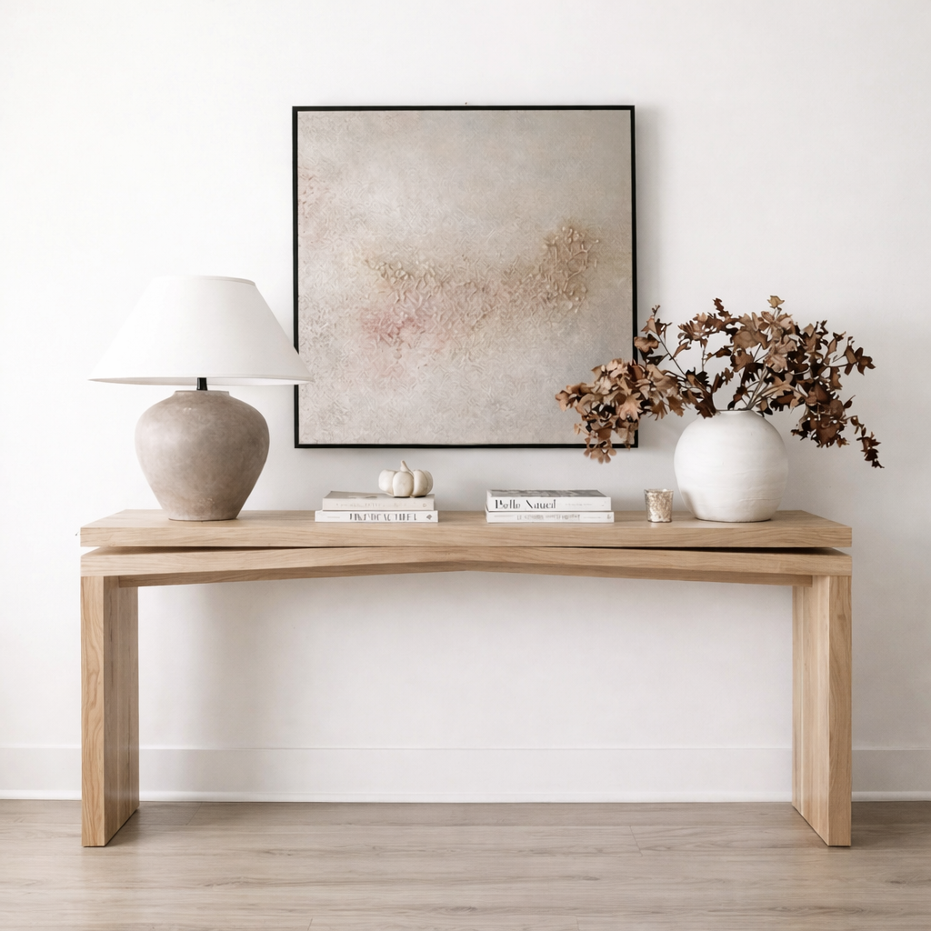 ShanaWood Curved Apron Console Table - view 5