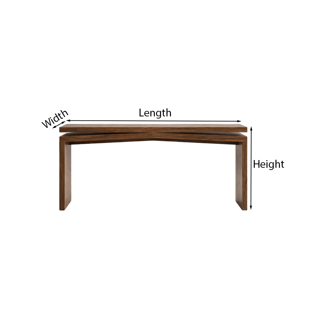 ShanaWood Curved Apron Console Table - view 6