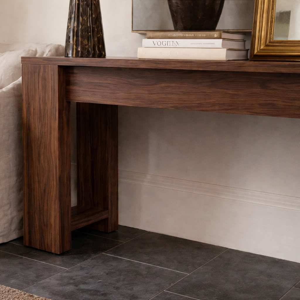 ShanaWood Flat Panel Leg Console Table - view 3