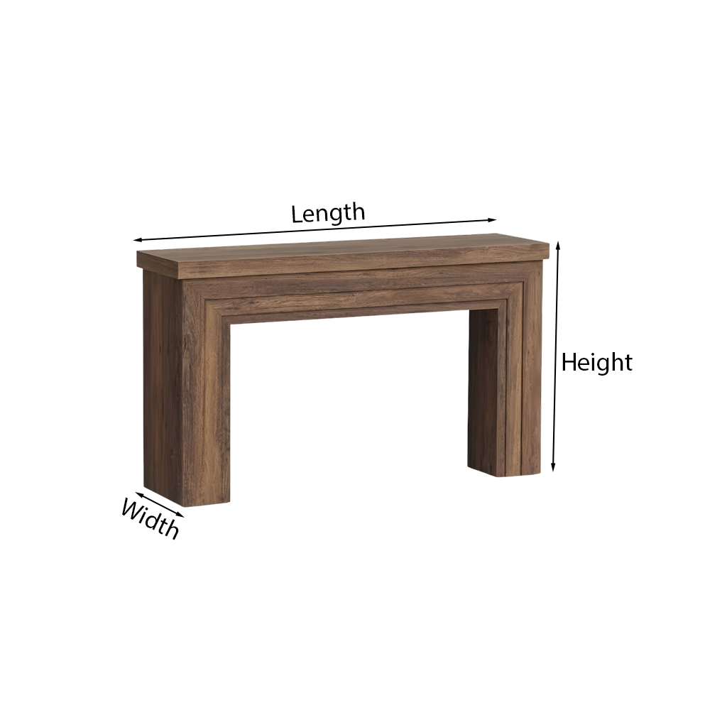 ShanaWood Layered Frame Console Table - dimensions