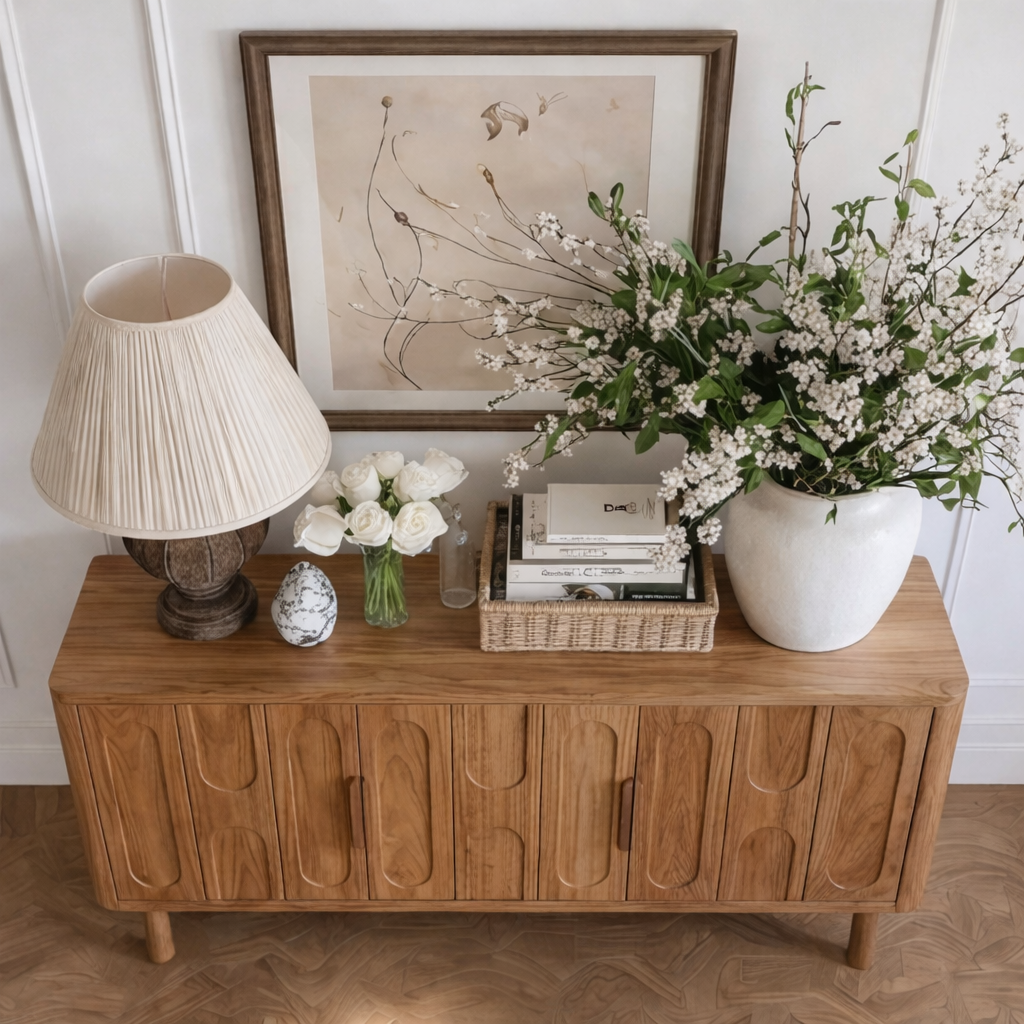 ShanaWood Modern Cabinet with Oval Front Detail - view 5