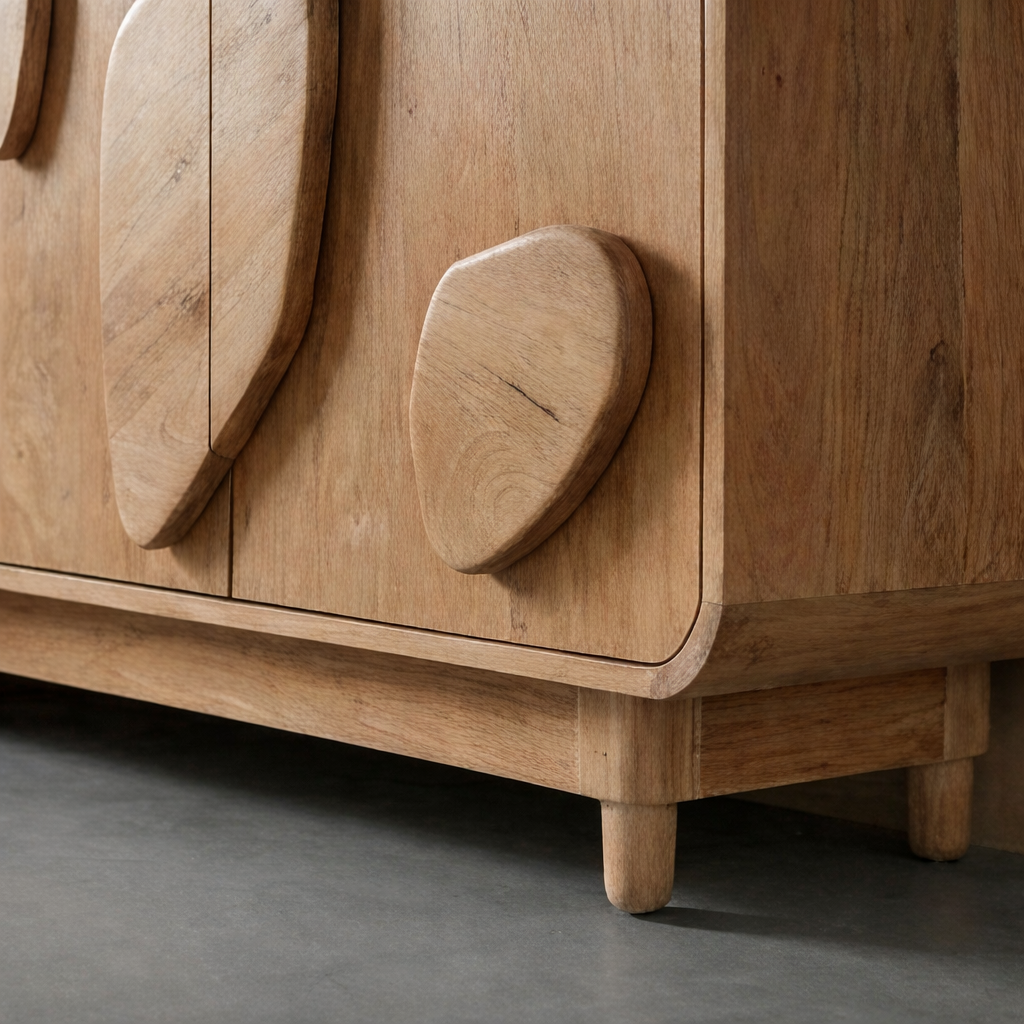 ShanaWood Organic Relief Sideboard with 4 Cabinet Doors - view 4