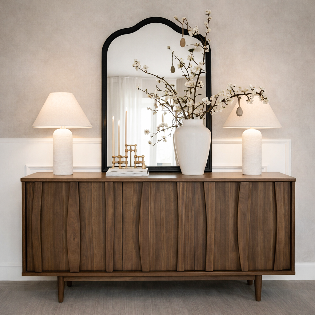 ShanaWood Sculpted Wave Door Sideboard - view 1