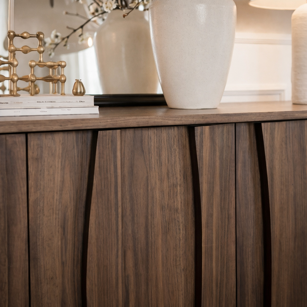ShanaWood Sculpted Wave Door Sideboard - view 4