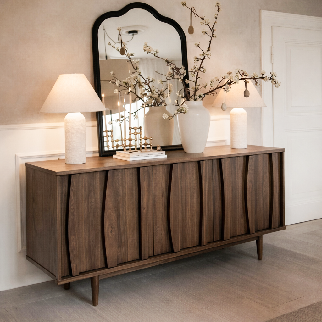 ShanaWood Sculpted Wave Door Sideboard - view 5